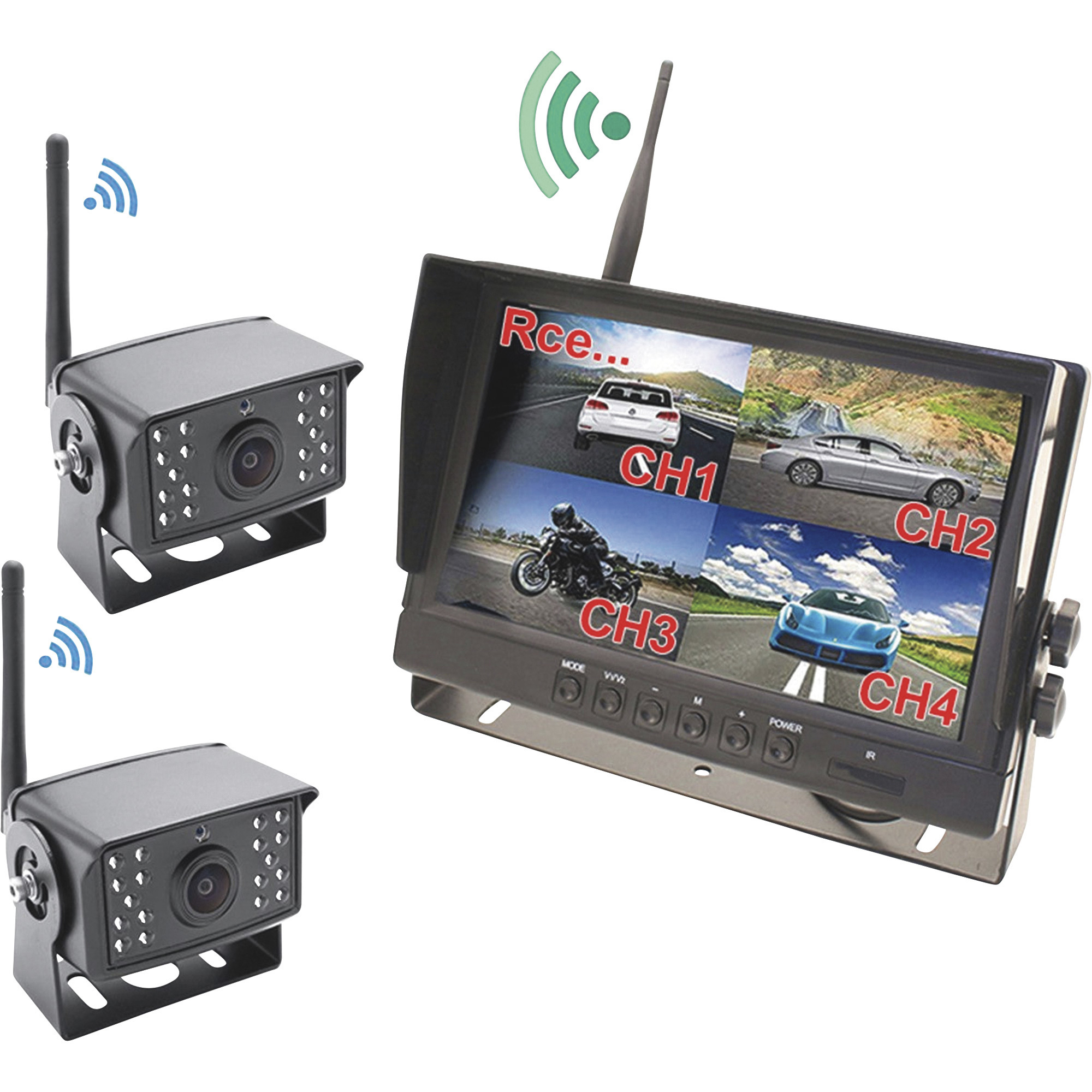 Top Dawg Electronics 2nd Gen Wireless DVR System, 2 Cameras Expandable to 4, 9in. LCD, Model# HDE-1045X-NT